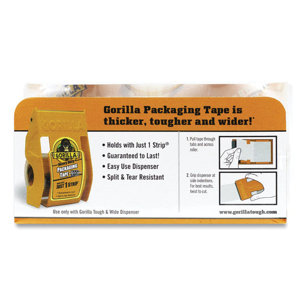 Gorilla® Heavy Duty Tough and Wide Packaging Tape Refill, 2.88" x 30 yds, Clear, 2/Pack (GOR6030402)