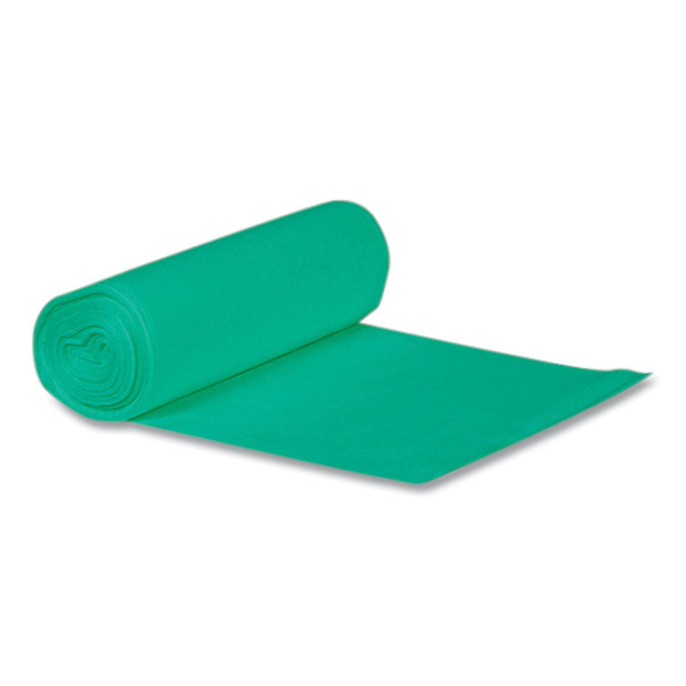 Heritage Eco Blend Max Can Liners, 23 gal, 0.8 mil, 28" x 45", Green Tint, 25 Bags/Roll, 10 Rolls/Carton (HERL5645TEER1) Case of 250