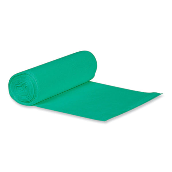 Heritage Eco Blend Max Can Liners, 60 gal, 0.8 Mil, 38" x 58", Green, 20 Bags/Roll, 5 Rolls/Carton (HERL7658TEER1) Case of 100