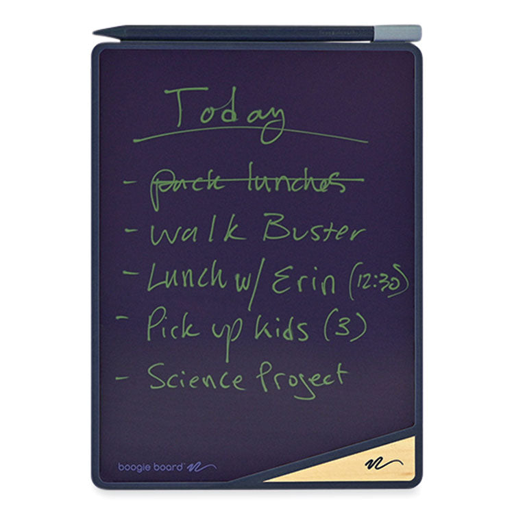 Boogie Board™ VersaBoard Reusable Writing Tablet, 8.5" LCD Touchscreen, 5.5" x 7.25", Slate Blue/Black (IMV0260001)