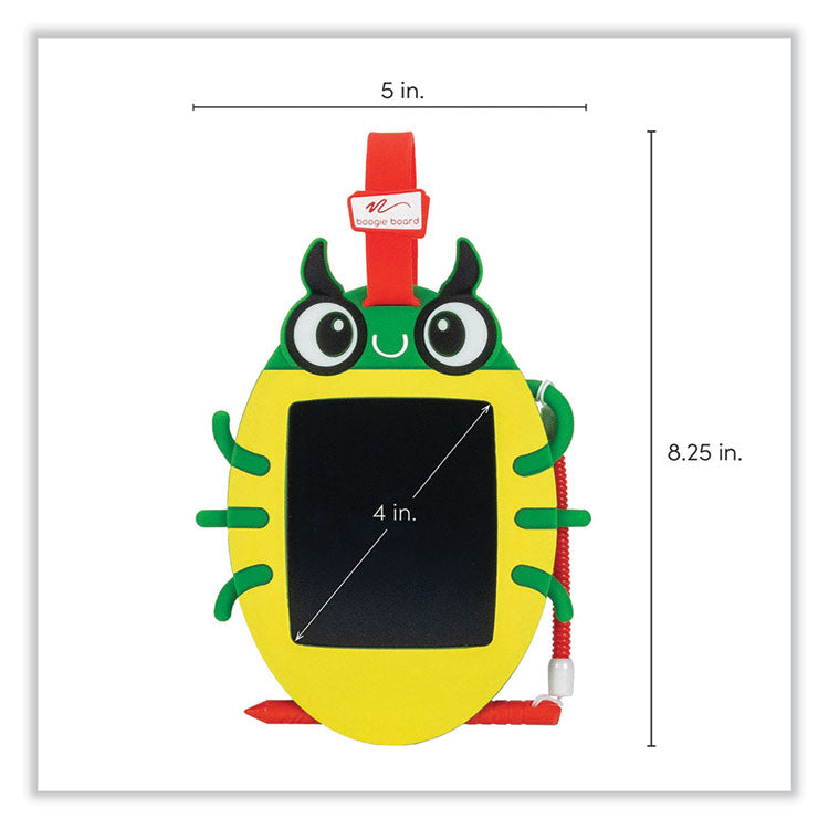 Boogie Board™ Sketch Pals Digital Doodle Pad, Juno the Beetle, 4" LCD Touchscreen, 5" x 8.25", Yellow/Green/Black (IMVJFSP6J001)