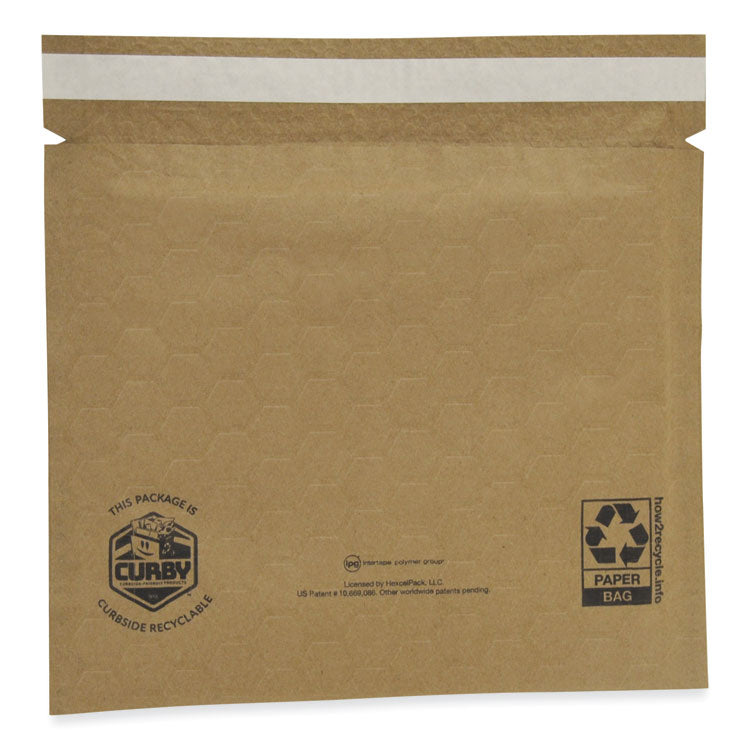 ipg® Curby Mailer Self-Sealing Recyclable Mailer, Paper Padding, Self-Adhesive, #2, 11.38 x 9.5, 30/Carton (IPGCBML2C) Case of 30