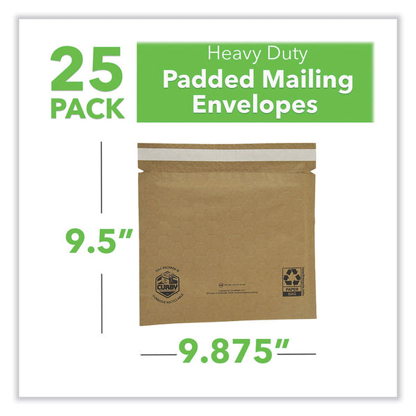 ipg® Curby Mailer Self-Sealing Recyclable Mailer, Paper Padding, Self-Adhesive, #2, 11.38 x 9.5, 30/Carton (IPGCBML2C)