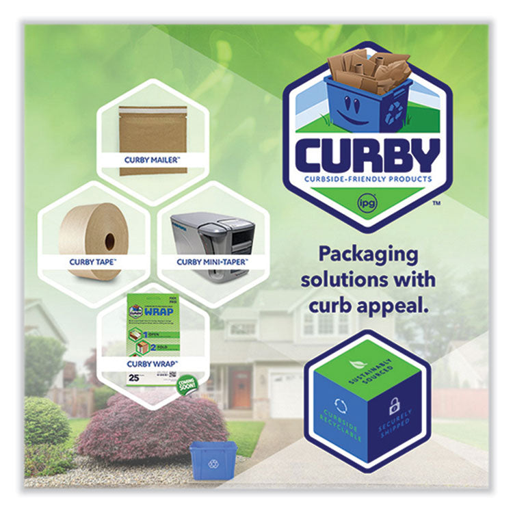 ipg® Curby Mailer Self-Sealing Recyclable Mailer, Paper Padding, Self-Adhesive, #2, 11.38 x 9.5, 30/Carton (IPGCBML2C) Case of 30