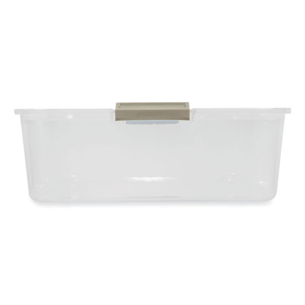 IRIS 50 Qt. Latch Lid Underbed Storage Box, 17.75" x 32.5" x 6.5", Clear (IRS100118) Each