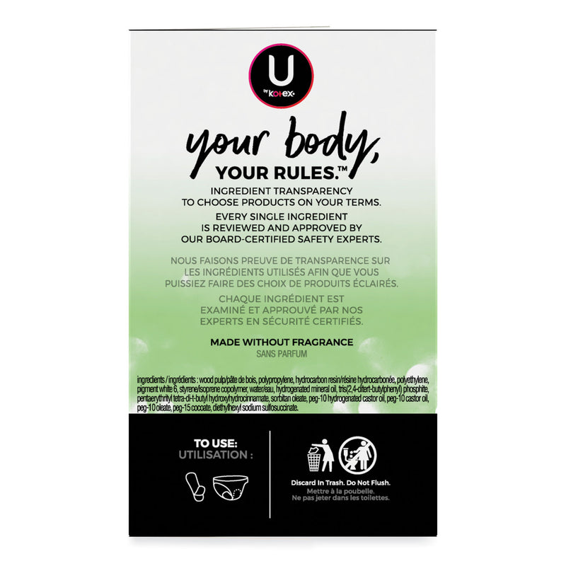 Kotex® U by Kotex Security Lightdays Liners, Unscented, 129/Pack (KCM49060) Pack of 129
