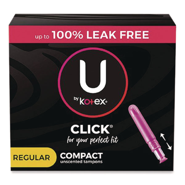 Kotex® U by Kotex Click Compact Tampons, Super, 32/Pack (KCM51583) Pack of 32