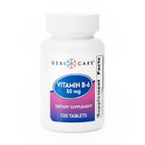 Geri-Care® Vitamin Supplement Vitamin B6 50 mg Strength Tablet 100 per Bottle (884267_CS) 12/CS