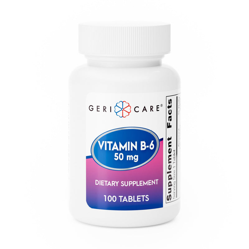 Geri-Care® Vitamin Supplement Vitamin B6 50 mg Strength Tablet 100 per Bottle (884267_CS) 12/CS