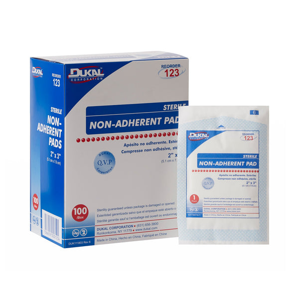 Dukal™ Non-Adherent Dressing 2 X 3 Inch Sterile 1 per Pack (327221_CS) 1200/CS