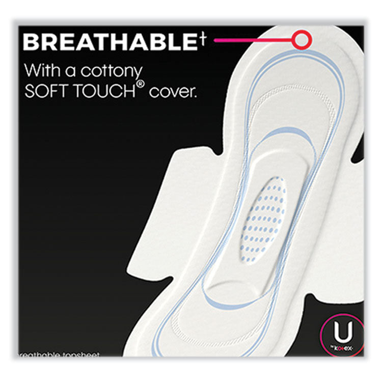 Kotex® U by Kotex Security Regular Ultrathin Pad with Wings, Unscented, 36/Pack (KCC53631) Pack of 36