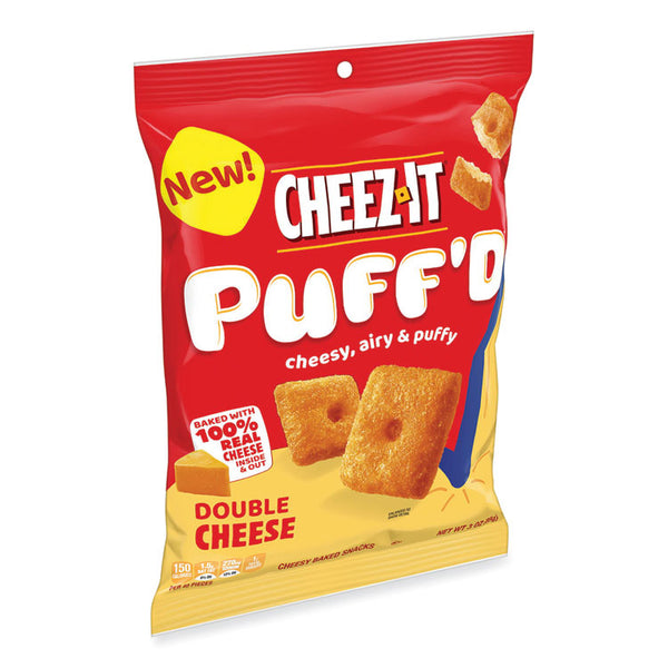 Cheez-It® Puff'd Crackers, Double Cheese, 3 oz Bag, 6/Carton (KEB00022)