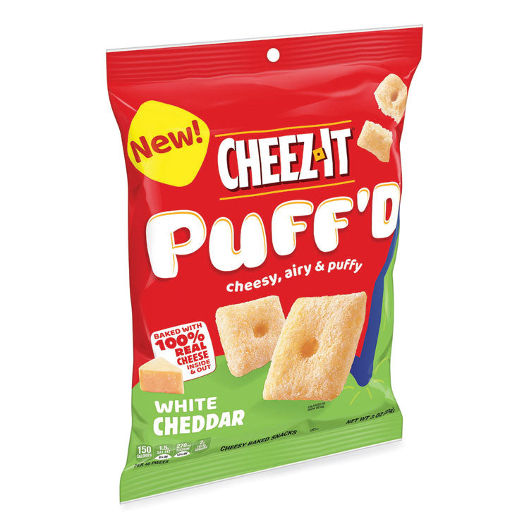 Cheez-It® Puff'd Crackers, White Cheddar, 3 oz Bag, 6/Carton (KEB00024) Case of 6