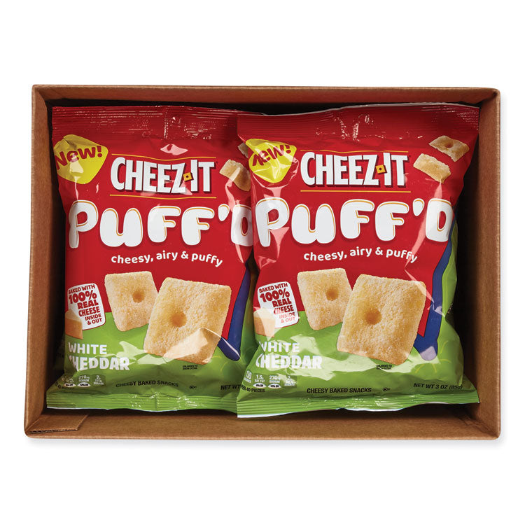 Cheez-It® Puff'd Crackers, White Cheddar, 3 oz Bag, 6/Carton (KEB00024) Case of 6