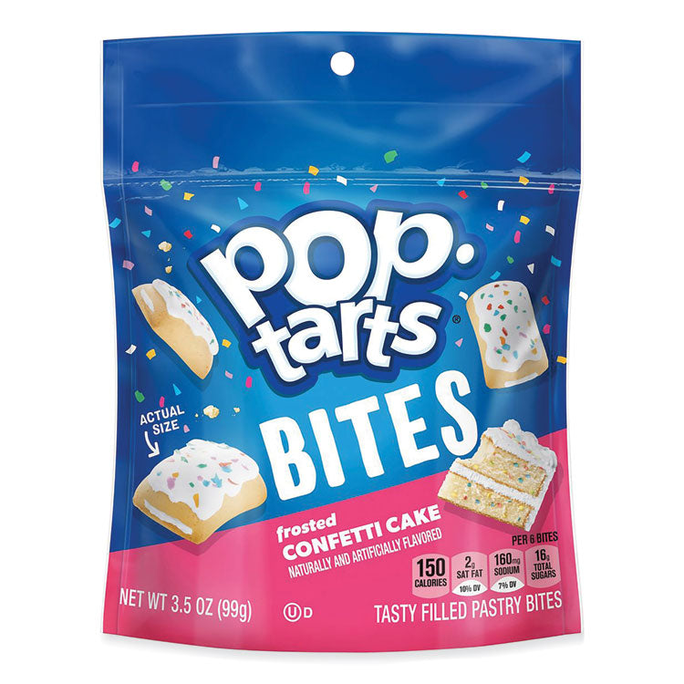 Kellogg's® Pop Tarts Bites, Confetti Cake, 3.5 oz Bag, 6/Carton (KEB25063) Case of 6