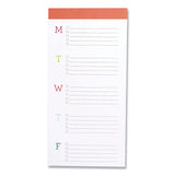 Lake + Loft The Big Ta-Do Notepad, List-Management Format, Papaya Headband, 52 White/Multicolor 7 x 14 Sheets (LLTBTD001)