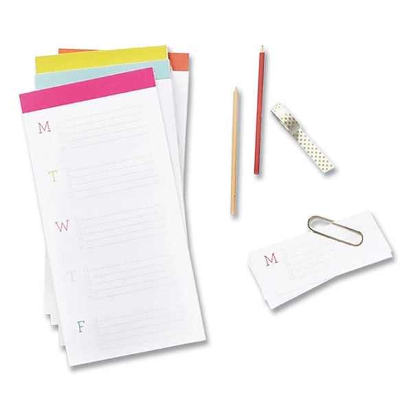 Lake + Loft The Big Ta-Do Notepad, List-Management Format, Papaya Headband, 52 White/Multicolor 7 x 14 Sheets (LLTBTD001)