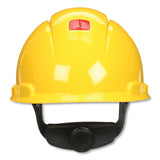3M™ SecureFit Hard Hat with Uvicator, Four-Point Ratchet Suspension, Yellow (MMMH702SFRUV)