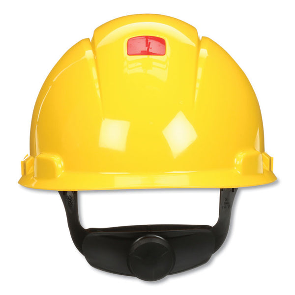 3M™ SecureFit Hard Hat with Uvicator, Four-Point Ratchet Suspension, Yellow (MMMH702SFRUV) Each