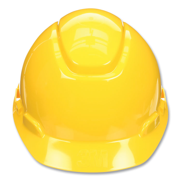 3M™ SecureFit Hard Hat with Uvicator, Four-Point Ratchet Suspension, Yellow (MMMH702SFRUV)