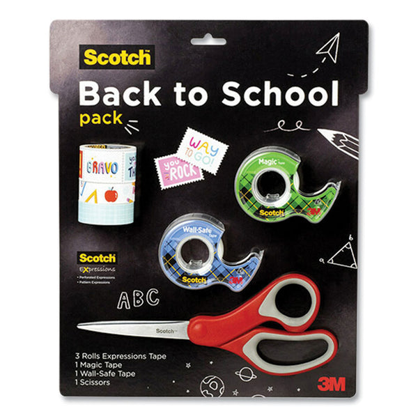 Scotch® Back To School Pack, Assorted Tapes Plus Scissors/Kit (MMMPKSCOTCH21)