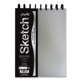 Pacon® uCreate Sketch Disc-Bound Premium Drawing Paper Pad, Unruled, Silver/Black Cover, 50 White 8.5 x 11 Sheets (PACP4770) Each