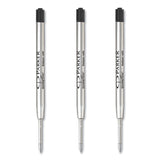 Quinkflow Refill for Parker Ballpoint Pen, Medium Tip, Black Ink, 3/Pack (PAR2119151)