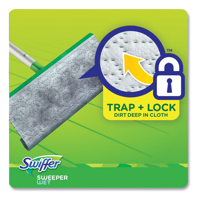 Swiffer® Sweeper TRAP + LOCK Wet Mop Cloth, 8 x 10, White, Open Window Scent, 38/Pack (PGC00742)