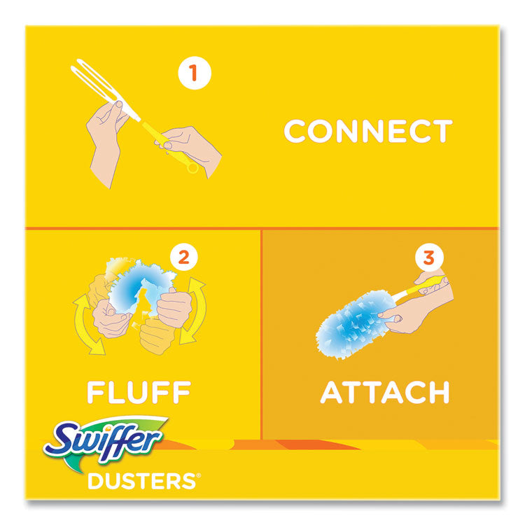 Swiffer® Dusters Refill, Dust Lock Fiber, Blue, Gain Original Scent, 10/Pack (PGC08306)