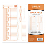 uPunch™ Time Card for PK1100 Time Clock, Two Sides, 3.38 x 8.25, 100/Pack (PPZC1100) Pack of 100