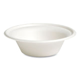 Perk™ PFAS-Free Compostable Bagasse Bowls, 12 oz, White, 125/Pack (PRK61285)