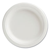 Perk™ PFAS-Free Compostable Bagasse Plates, 6" dia, White, 250/Pack (PRK61286)