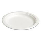 Perk™ PFAS-Free Compostable Bagasse Plates, 6" dia, White, 250/Pack (PRK61286)