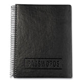 RE-Focus The Creative Office Executive Format Password Log Book, 576 Total Entries, 4 Entries/Page, Black Faux-Leather Cover, (72) 10 x 7.6 Sheets (RFCEXPWBOOKBLK) Each