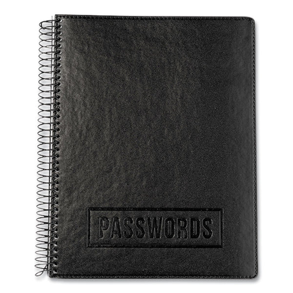 RE-Focus The Creative Office Executive Format Password Log Book, 576 Total Entries, 4 Entries/Page, Black Faux-Leather Cover, (72) 10 x 7.6 Sheets (RFCEXPWBOOKBLK) Each