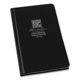 Rite in the Rain® All-Weather Hardbound Notebook, Universal: Narrow Rule and Quadrille Rule, Black Cover, (80) 7.25 x 4.38 Sheets (RIR770F) Each