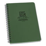 Rite in the Rain® All-Weather Wire-O Notebook, 1-Subject, Universal: Narrow Rule and Quadrille Rule, Dark Green Cover, (32) 7 x 4.63 Sheets (RIR973) Each