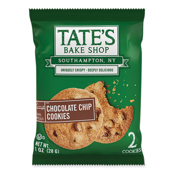 TATE'S BAKE SHOP Chocolate Chip Cookies Snack Packs, 1 oz Pack, 2 Cookies/Pack, 8 Packs/Box, 2 Boxes/Carton (TAE07134) Case of 32