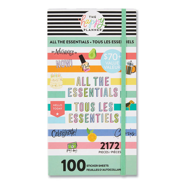 The Happy Planner® All the Essentials Mega Value Pack Stickers, Productivity Theme, 2,172 Stickers (THLSP1H100005) Each