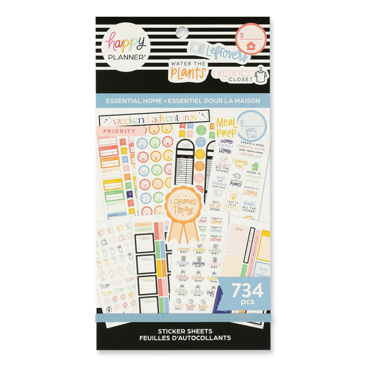 The Happy Planner® Essentials Home Classic Stickers, Productivity Theme, 734 Stickers (THLSVP130149) Each