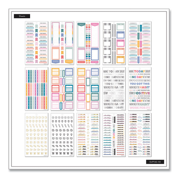 The Happy Planner® Essentials Tracker & Checklist Classic Stickers, Productivity Theme, 990/Pack (THLSVP130151) Each