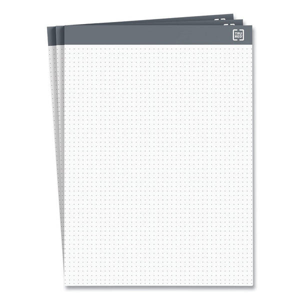 TRU RED™ Writing Pad, Dotted Rule (4 sq/in), 50 White 8.5 x 11 Sheets (TUD59957)