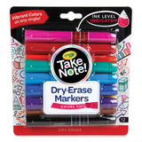 Crayola® Take Note Dry-Erase Markers, Broad, Chisel Tip, Assorted, 12/Pack (CYO586545) Pack of 12