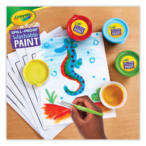 Crayola® Spill Proof Washable Paints, 5 Colors, 1.4 oz Cups, 5 Sets/Carton (CYO542313) Pack of 25