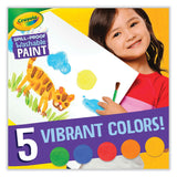 Crayola® Spill Proof Washable Paints, 5 Colors, 1.4 oz Cups, 5 Sets/Carton (CYO542313)