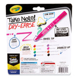 Crayola® Take Note Dry-Erase Markers, Broad, Chisel Tip, Assorted, 12/Pack (CYO586545) Pack of 12