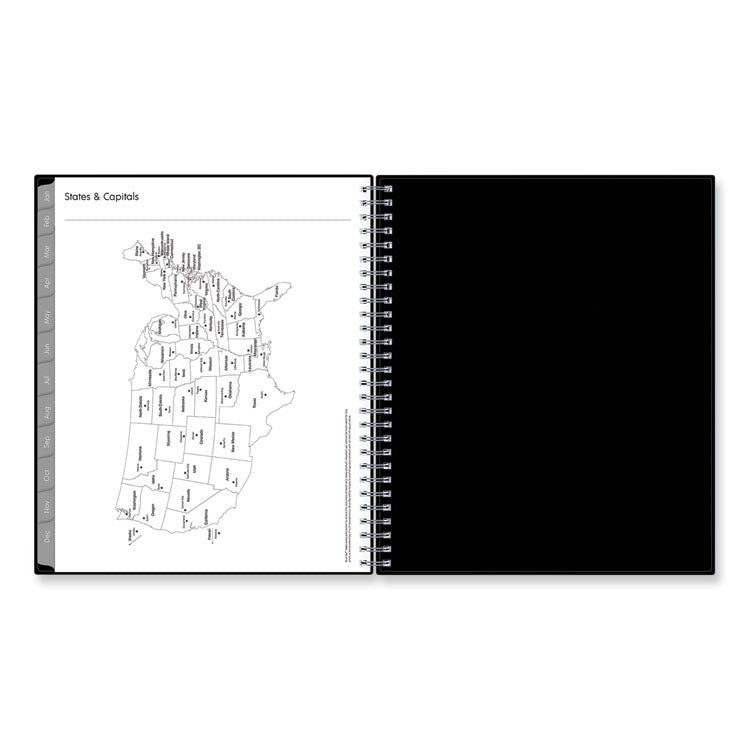 Enterprise Monthly Planner, 10 x 8, Black Cover, 12-Month (Jan to Dec): 2025 (BLS131794)