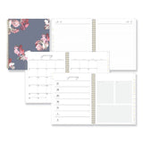 Life Note-It Leah Weekly/Monthly Notes Planner, Floral Artwork, 11 x 8.5, Gray/Pink/White Cover, 12-Month (Jan to Dec): 2025 (BLS139479)