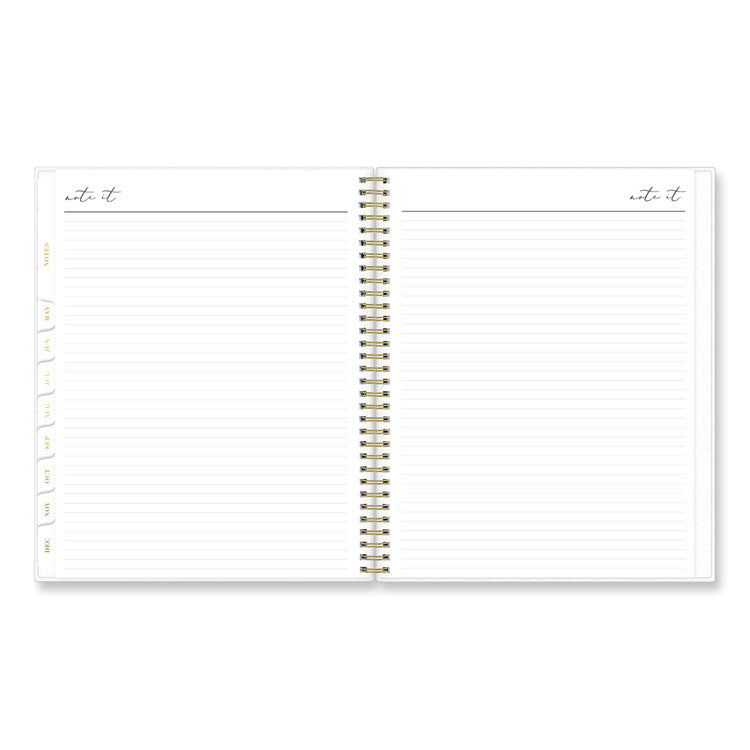 Life Note-It Leah Weekly/Monthly Notes Planner, Floral Artwork, 11 x 8.5, Gray/Pink/White Cover, 12-Month (Jan to Dec): 2025 (BLS139479)