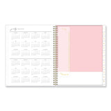 Life Note-It Leah Weekly/Monthly Notes Planner, Floral Artwork, 11 x 8.5, Gray/Pink/White Cover, 12-Month (Jan to Dec): 2025 (BLS139479)